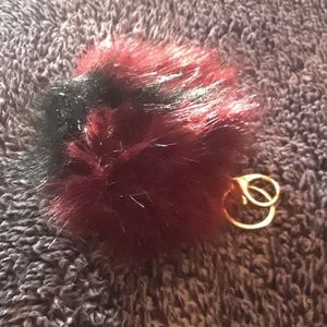 Puff ball keychain